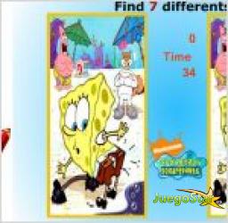 Juego encuentra las diferencias bob esponja