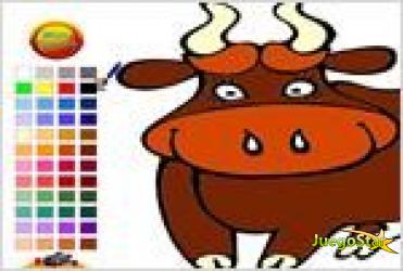 Juego sympathetic cow coloring colorear la vaca