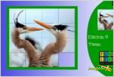 Juego fighter birds slide puzzle rompecabezas de aves peleando