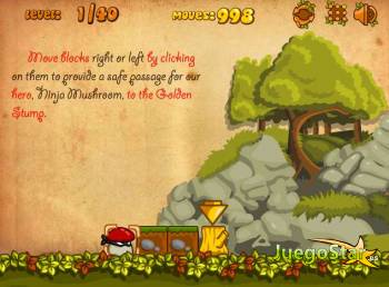 Juego  ninja mushroom. seta ninja