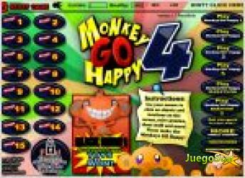 Juego  monkey go happy 4. haz feliz al mono