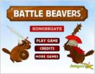 Juego  battle beavers. guerra de ardillas