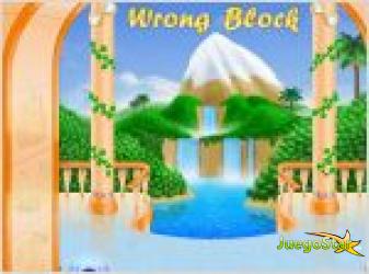 Juego  wrong block. gemas de colores