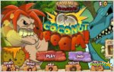 cavemen vs dinosaurs coconut boom. prehistora