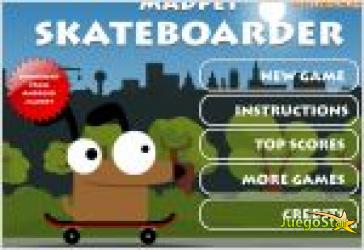 Juego  madpet skateboarder. perro skater