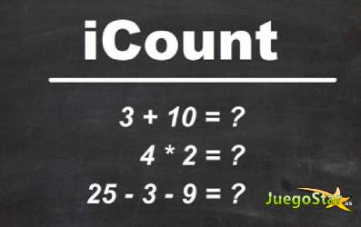 Juego  icount resolver operaciones aritmeticas