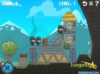 Juego  Artillery Rush cañones artilleros