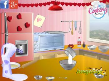 Juego Cocinando galletas de San Valentín