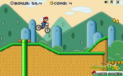 Juego  Mario bros conduciendo una bicicleta montañera