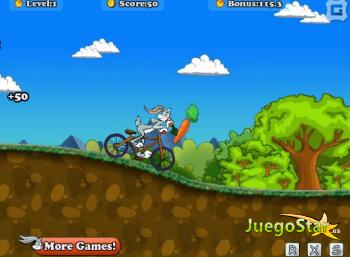 Juego Bugs Bunny y su bicicleta montañera