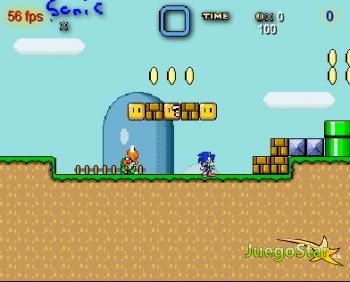 Juego Sonic en el mundo de Mario