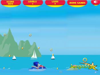 Competencia de Sonic sobre el mar