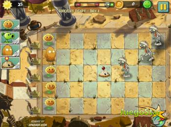 Juego  Zombies versus plantas