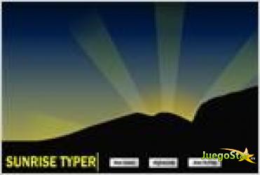 Juego  sunrise typer amanecer typer