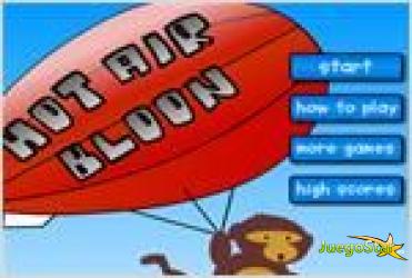 Juego hot air bloon mono explota globos